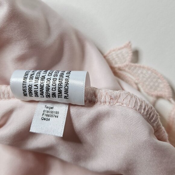 Cottagecore Pastel Pink Mini Scalloped Lace Halter Dress, A New Day™, XS, NWT - Picture 8 of 8